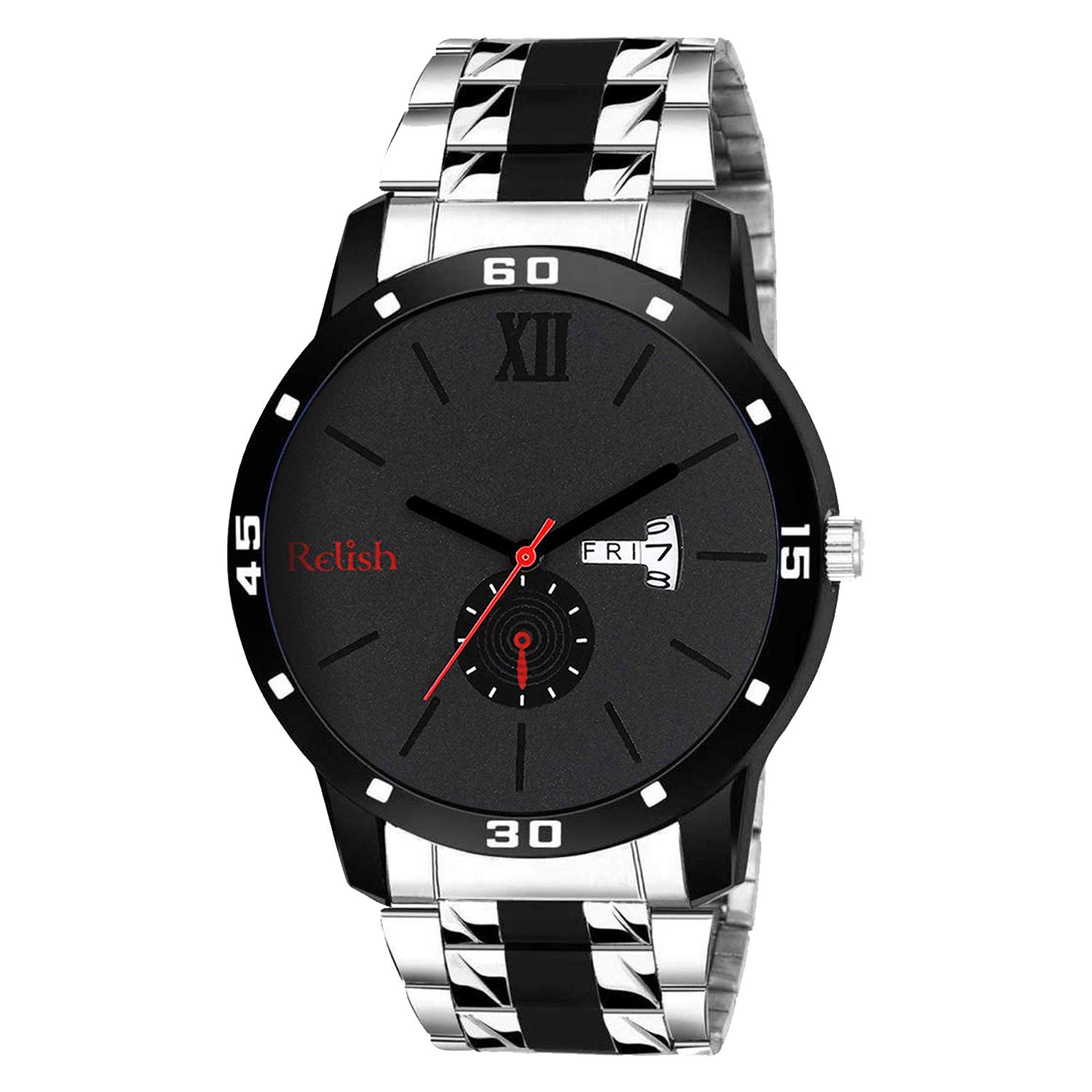 Relish Analogue Mens Watch (Black Dial Brown Colored Strap) (Silver) (B085DPNLKF) Amazon Price History, Amazon Price Tracker