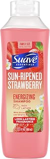 Suave Essentials Energizing Shampoo, Infused with Strawberry Extract and Vitamin E, Strawberry Hair Shampoo with a Long Lasting Fragrance 22.5 oz