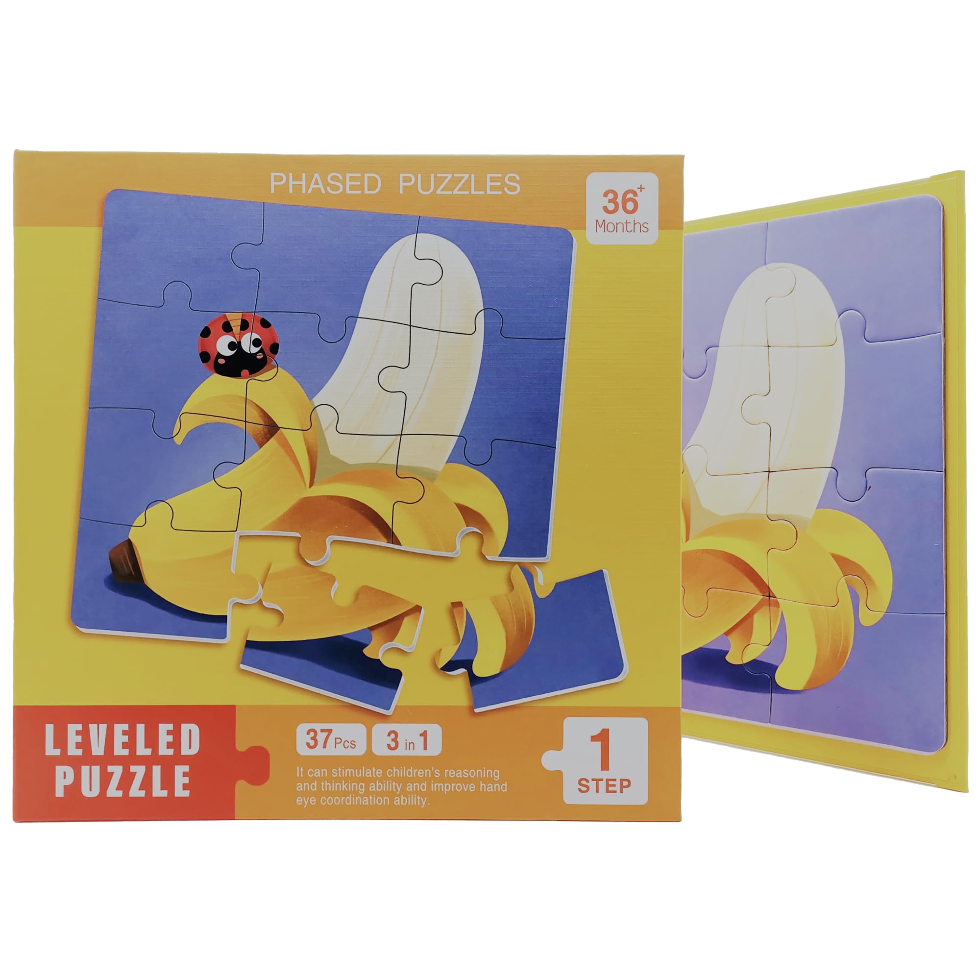 Jigsaw Puzzles for Kids, Magnetic Book 3 4 5 6, 3-in-1 Educational Travel Toy with Age-Guided Reference Images, Waterproof, Portable, Montessori-Approved Learning Games(Fruit)