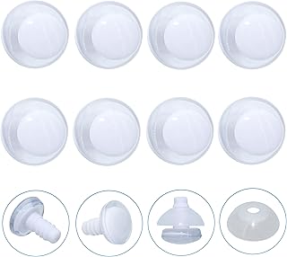 40Pcs 3D Clear Safety Eyes and Washers - Thalinfayi 25mm White Eyeballs Strabismus Safety Eyes Moon Crochet Amigurumi Eyes for DIY Making or Replace of Amigurumi, Crafts, Crochet Doll Supplies