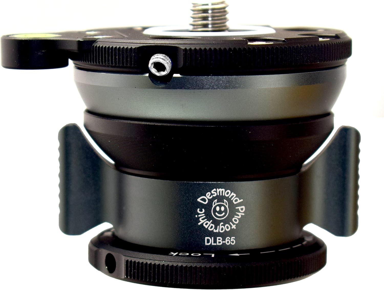Desmond DLB-65 65mm Leveling Base for Tripod w Easy Grip Butterfly Lock Collar 40lb Max Load +/-15° Tilt