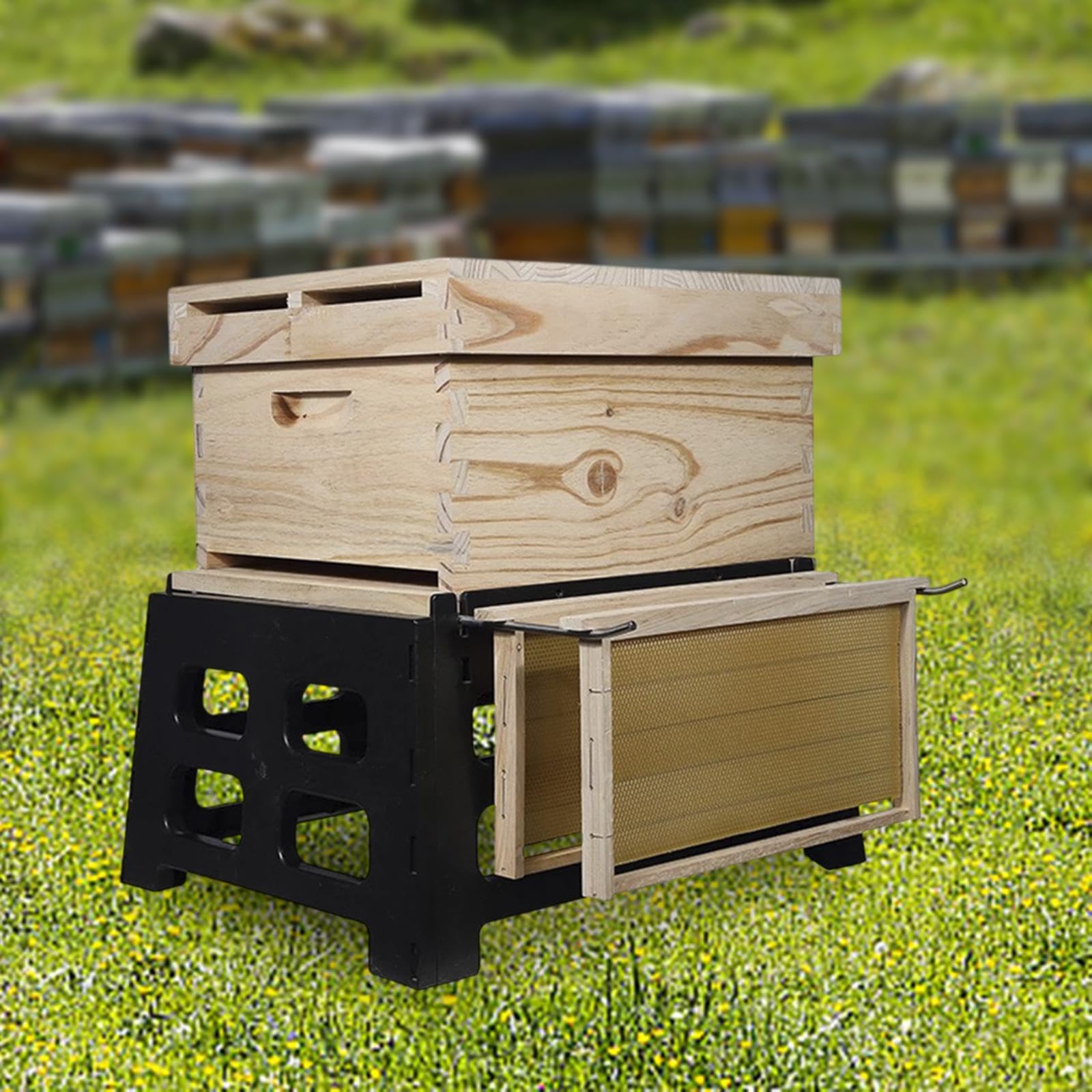 Soporte para Colmenas con circulación de Aire Mejorada. Optimiza | ventilación para las abejas. Diseñado específicamente para colmenas. Soporte para con protección y circulación de aire
