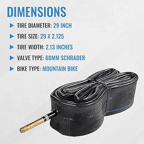 Miniatura 4 de Kent Tubo interior de bicicleta de válvula Schrader de 2.362 in