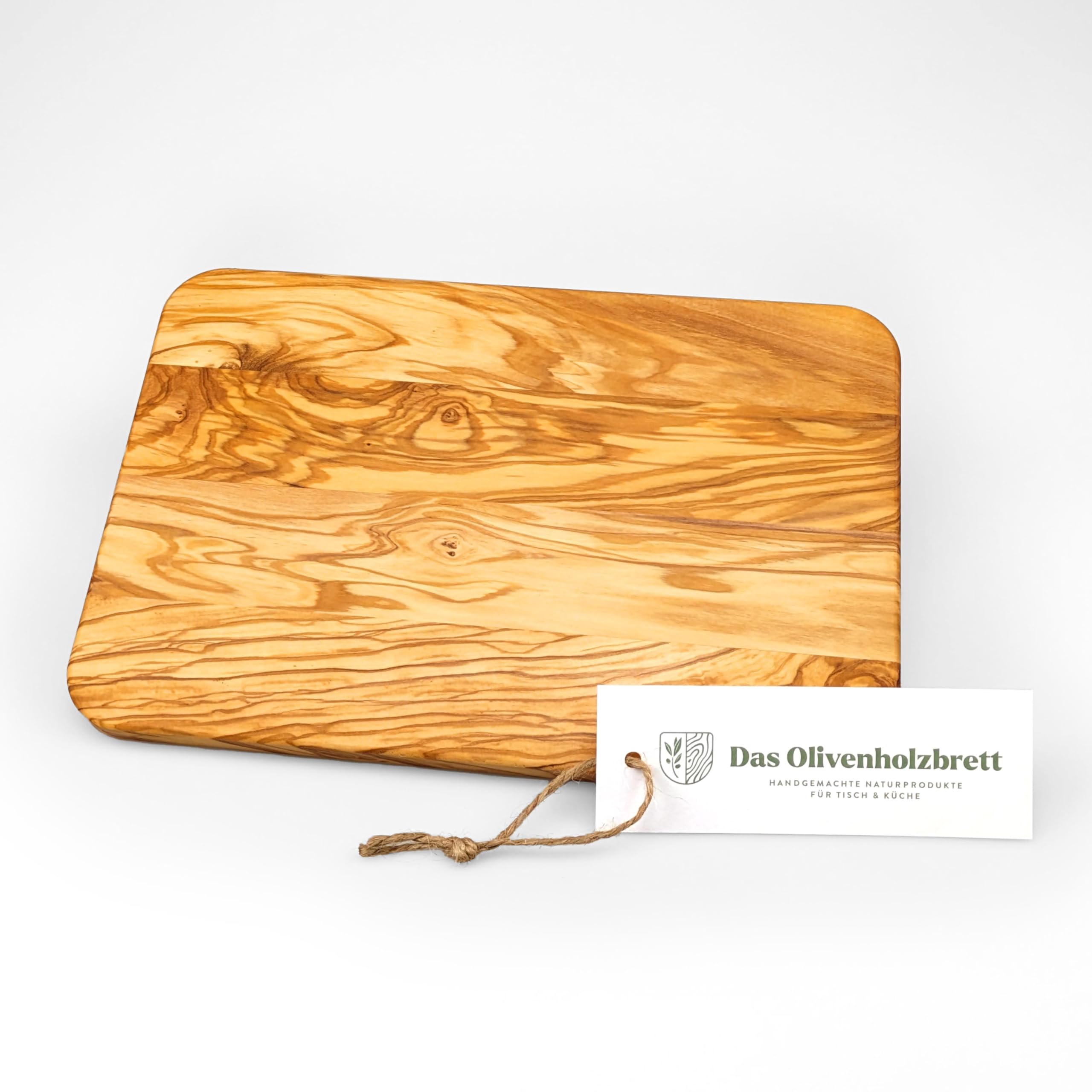 Soltako Plank van olijfhout, olijfhouten plank snijplank, houten plank, ontbijtplank, steakplank, natuurlijke snede 35-38 cm lang, 17-19 cm breed, ca