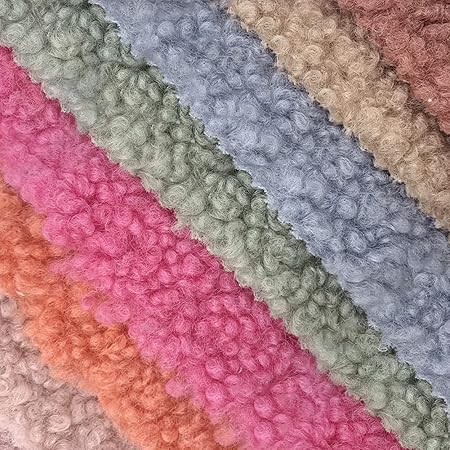 GNSN Faux Sheepskin Sherpa Fleece Fabric DIY Material