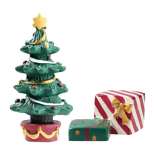 balacoo 2 Pcs Christmas Aquarium Decoration, Resin Christmas Tree Fish