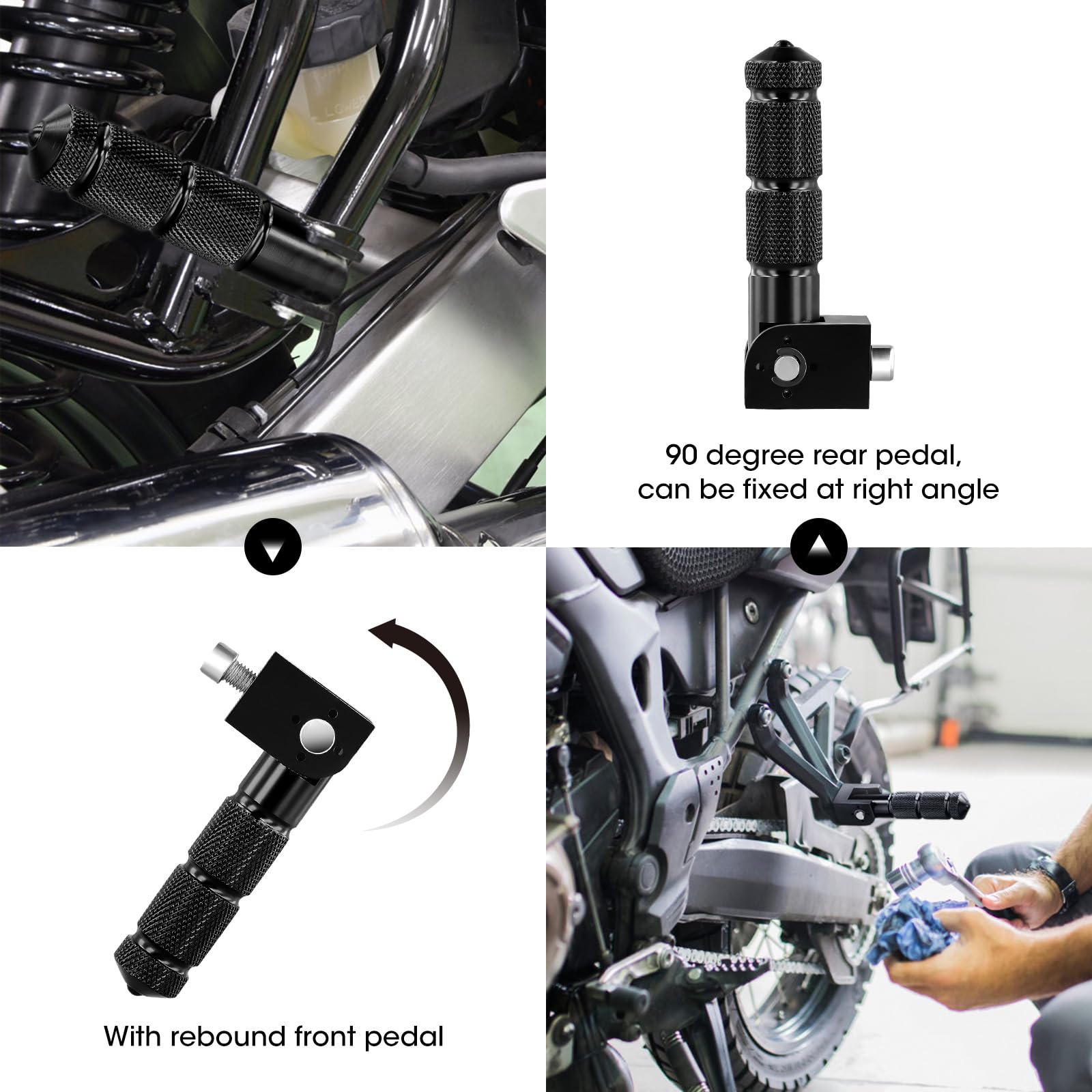 Anteriore PEDANE PEDALINE POGGIAPIEDI per KAWASAKI Z300 Z400 Z800 Z750