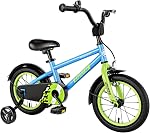 Olakids Kids Bike, 12 14 16 18 Inch Toddlers Bike for Boys Girls Age 3-8 Years, Children's Bicycle with Training Wheels Adjustable Seat and Handlebar, Handbrake and Coaster Brake