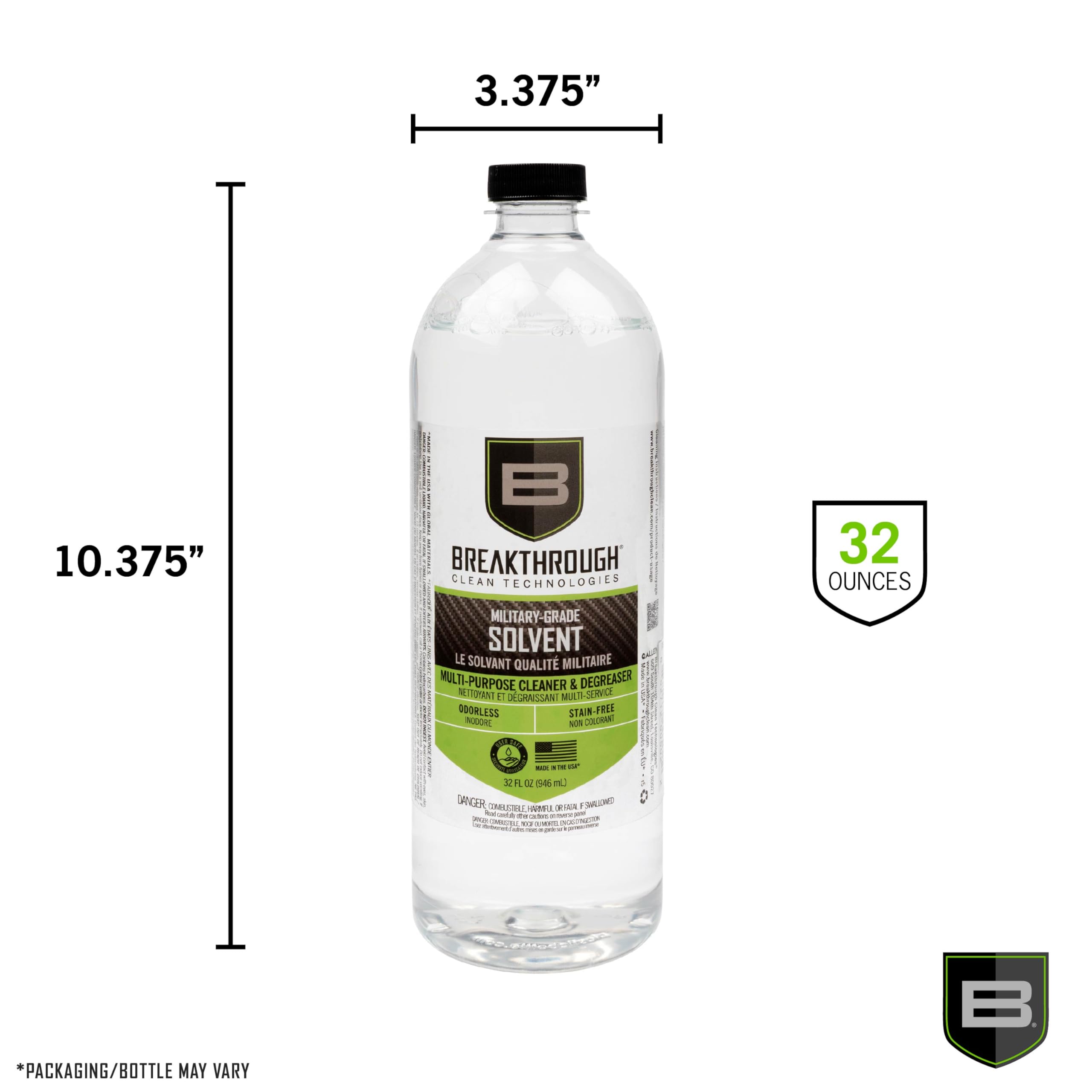Breakthrough Advanced Firearm Cleaning Technology Military-Grade Solvent Can, 32-Ounce by