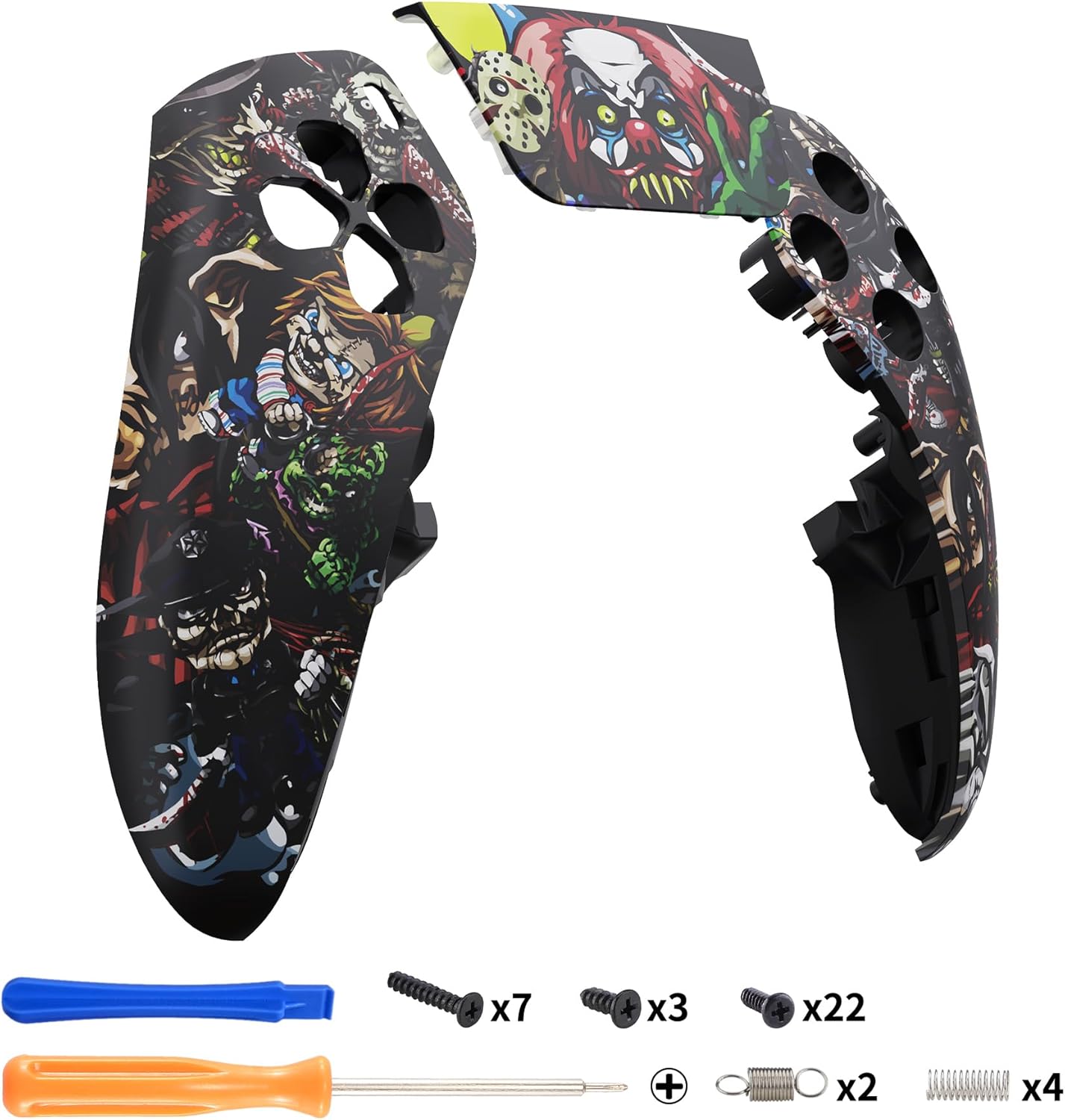 eXtremeRate Left Right Front Top Shell with Touchpad Compatible with ps5 Edge Controller, Scary Party DIY Replacement Faceplate Shell Custom Touch Pad Cover Compatible with ps5 Edge Controller - Image 3