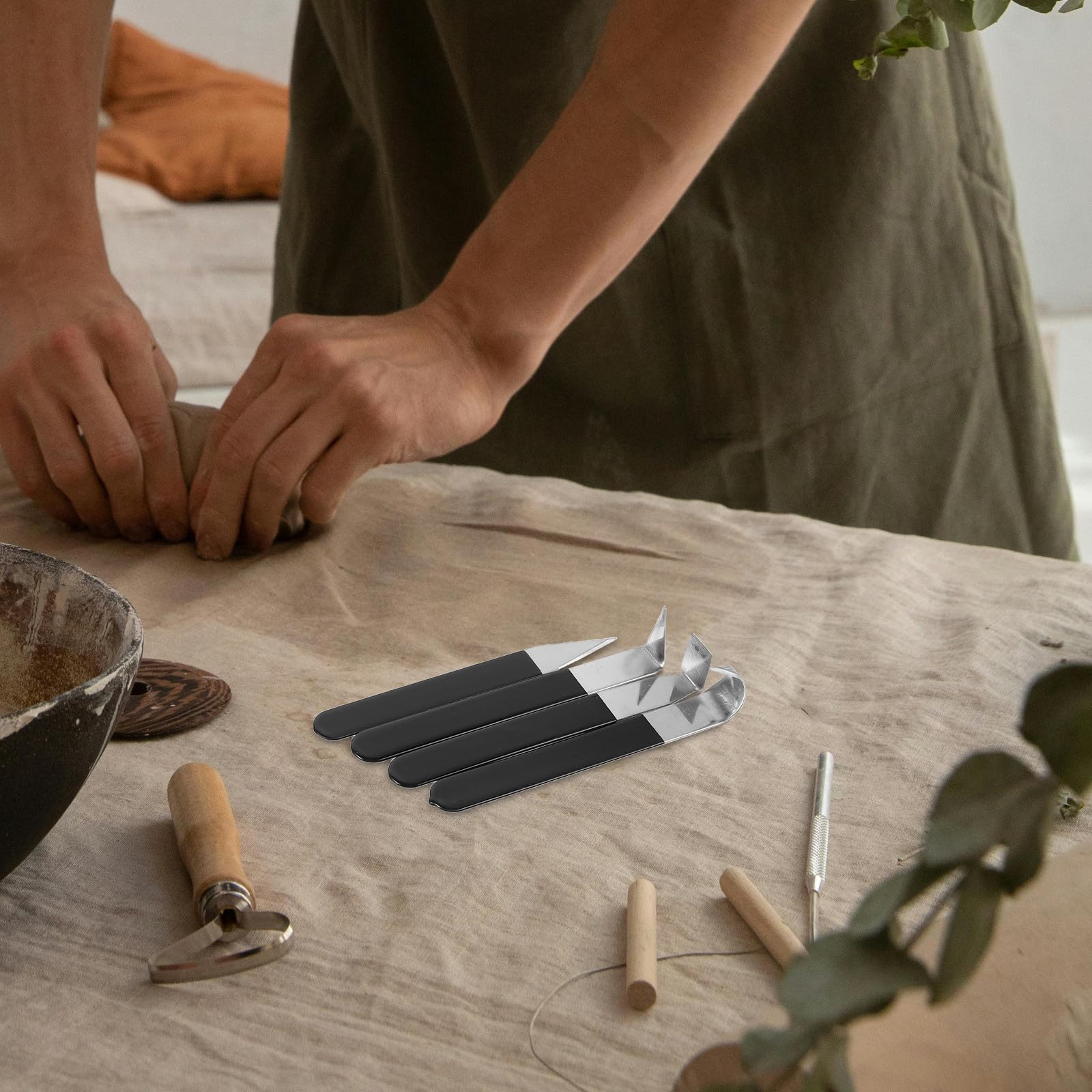 POPETPOP Modellierwerkzeug für Kreative Projekte und Vielseitiger Anwendung 8 Stück Edelstahl mit Präzisem Design für Töpfern und Keramikgravur und Töpferbedarf