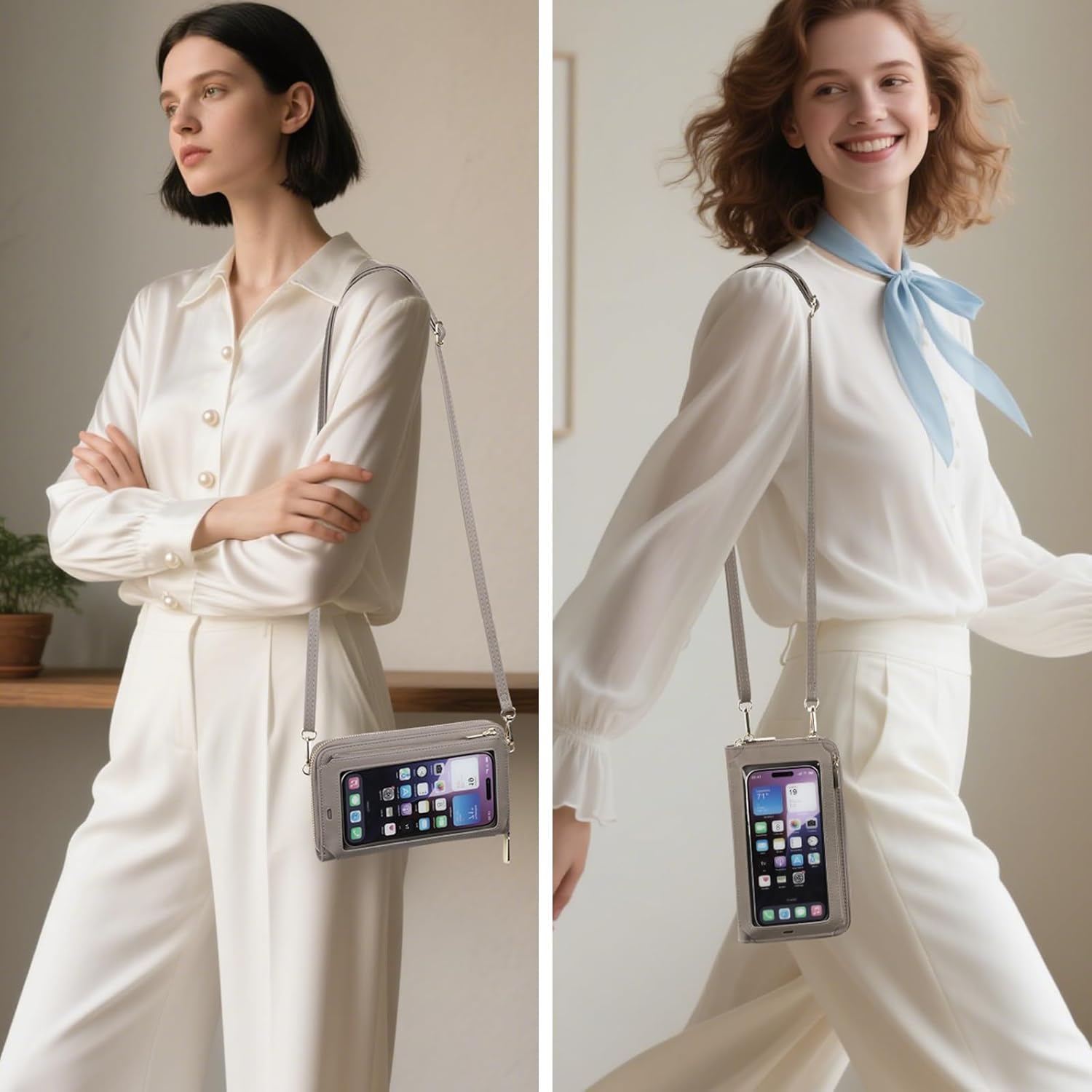 GOIACII Phone Purse Crossbody Bags for Women Small Travel Wallet Touch Screen RFID Blocking - Image 6