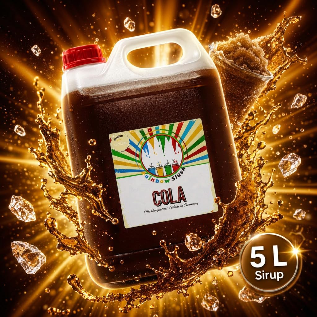 Sirop Rainbow Slush SANS AZO | goûter du cola | Concentré pour machines à neige fondante Slushy Maker machines à glace boissons 1:5