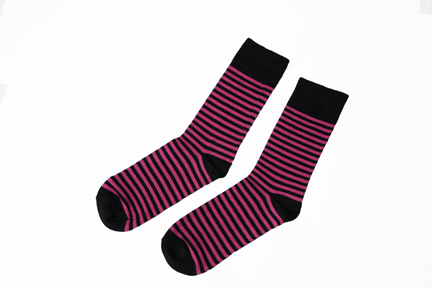 Men’s Crew Socks – Thin Striped Design, Soft Cotton Blend, 3 Pairs Pack – Breathable & Lightweight for All-Day Comfort, US Size 6–12 - Image 3