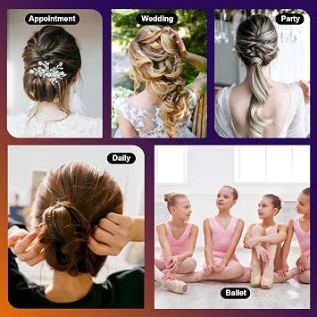 200 Pcs U Shaped Hair Pins 2IN 2.4IN 2.8IN in Box, French Hair Pin for Buns, Happi Mangala Bobby Pin for Women - Black