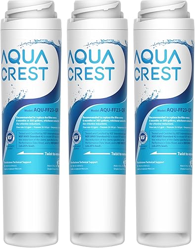 Miniatura 1 de AQUACREST GXRLQR - Filtro de agua en línea para debajo del fregadero, certificado NSF 42, reduce el cloro, el sabor y el olor, repuesto para filtro