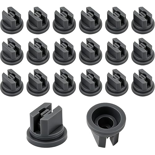 Tissting 20 Pack Flat Fan Spray Tip, 0.6mm 110 Degree Nozzle Plastic Spray Tips, Extended Range Spray Tip for the Replacement Boom Pump Sprayer Knapsack, Garden & Agricultural Tank Spraying Equipment