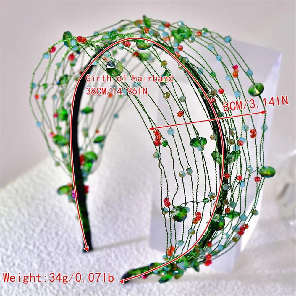 Wysokiej jakości ozdobna opaska do włosów dla kobi GN Crystal Wide Headband Damska obręcz do włosów z kryształkami Ślubna na imprezę opaska do włosów GL22