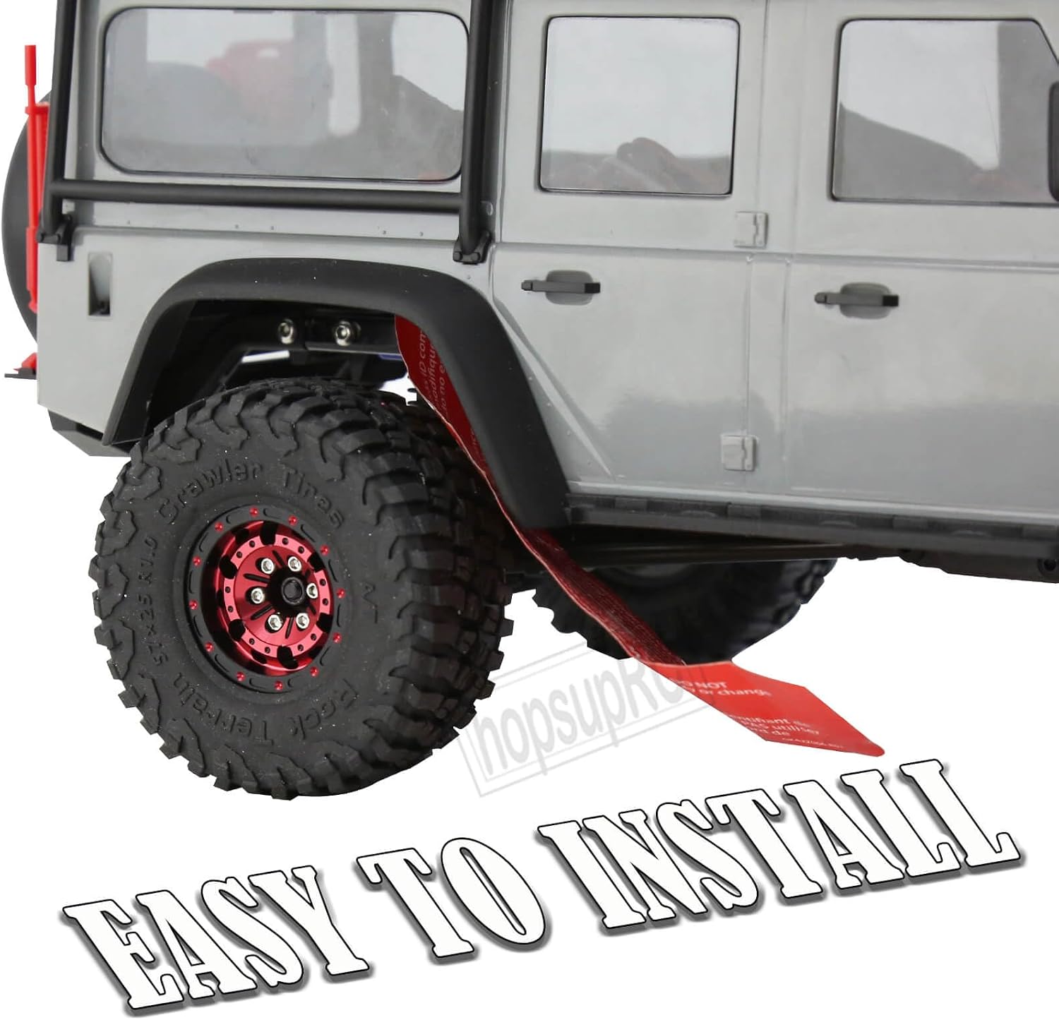 Alloy 1.0in Beadlock RC Wheels Upgrades Part for 1/18 1/24 TRX4M,SCX24,FCX24 RC Crawler,Aluminum RC Truck Tires Hops Up,(4pcs Red)