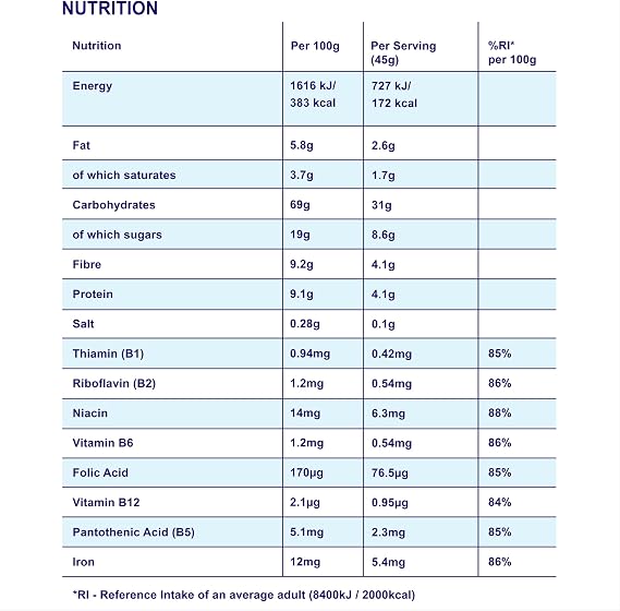 Fruit & Fibre Wheat Flakes with Fruit & Nuts 500g