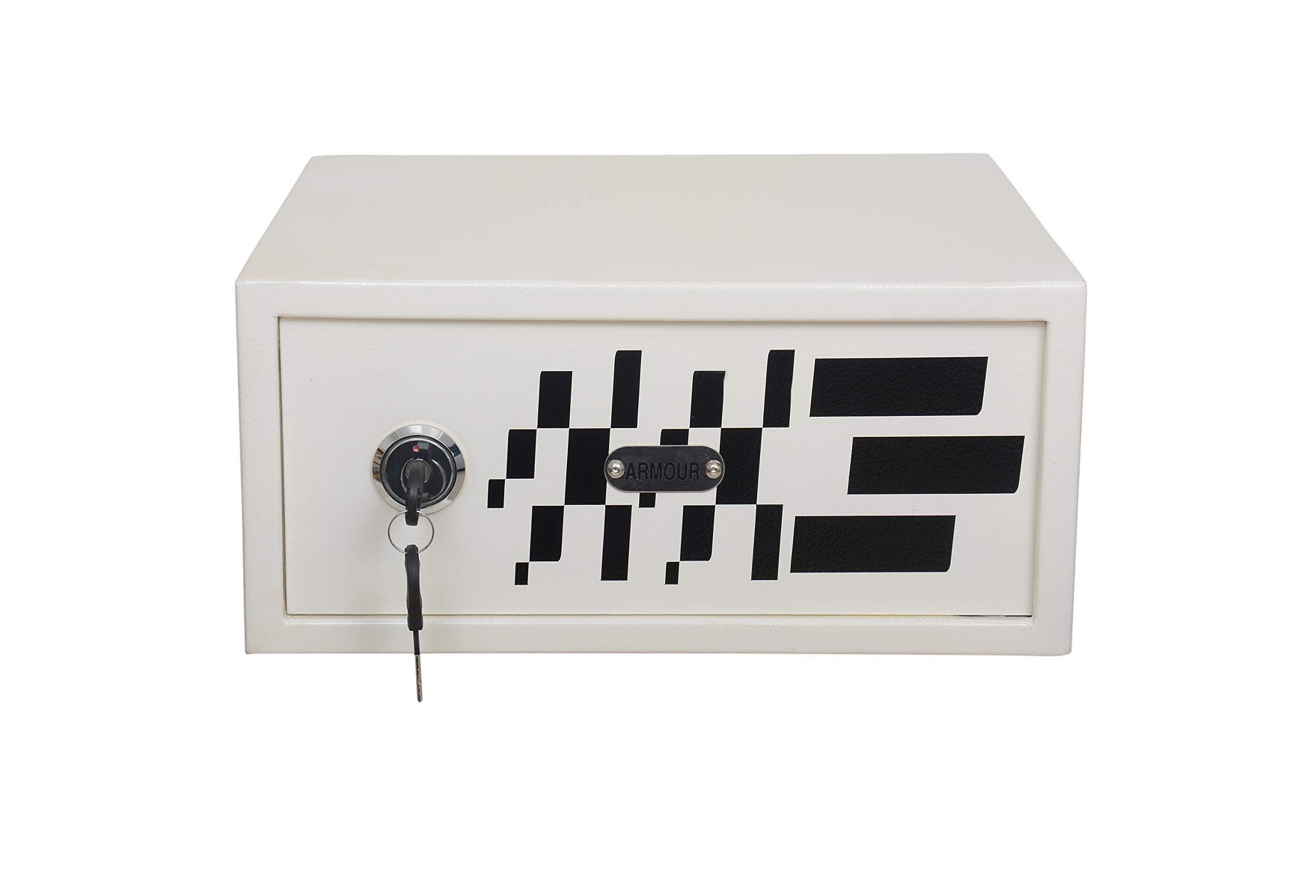 ARMOUR 27 Litre Mechanical Safe Locker (Lappy Series) - Ultra Key Locking System - Mild Steel Lock Box For Laptop Upto 17 Inches - High Security Safe for Home & Offices (Ivory Color, 17 x 15 x 8 IN) (B079R8JM22) Amazon Price History, Amazon Price Tracker