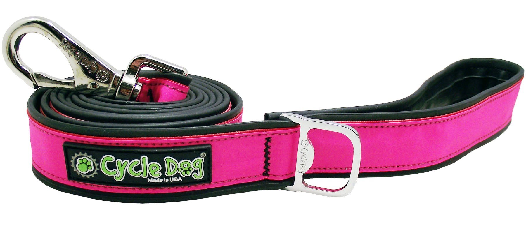 Cycle Dog Recycled Max Reflective Dog Lead, Pink