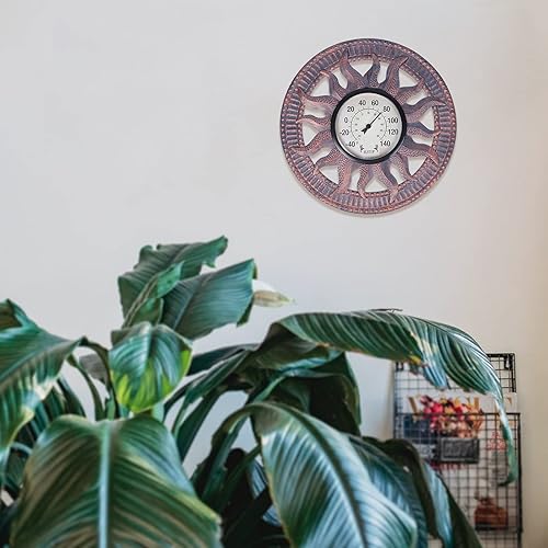 Miniatura 7 de Termómetros de exterior para patio, termómetro al aire libre, termómetro de pared para patio, pared o decoración, no requiere batería, termómetro