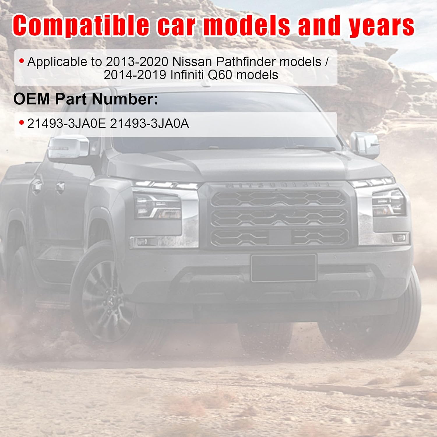 Engine Cooling Fan Control Module Compatible with Nissan Pathfinder 2013-2020 for Infiniti Q60 2014-2019 OE# 21493-3JA0E, 21493-3JA0A