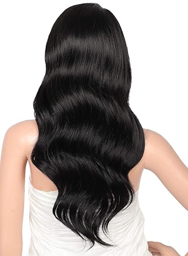 Miniatura 8 de Kalyss Pelucas de encaje frontal de 24 pulgadas para mujer, cuerpo largo, ondulado, rizado, resistente al calor, hecho en Japón, mezcla de cabello