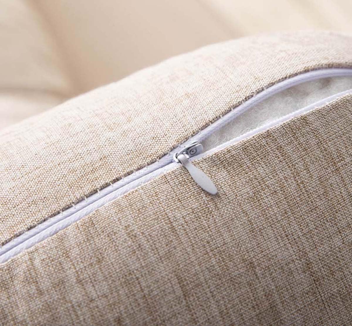 Almohada de lectura triangular de lino transpirable con funda extraíble, almohada de posicionamiento grande para cama, cabecero y sofá