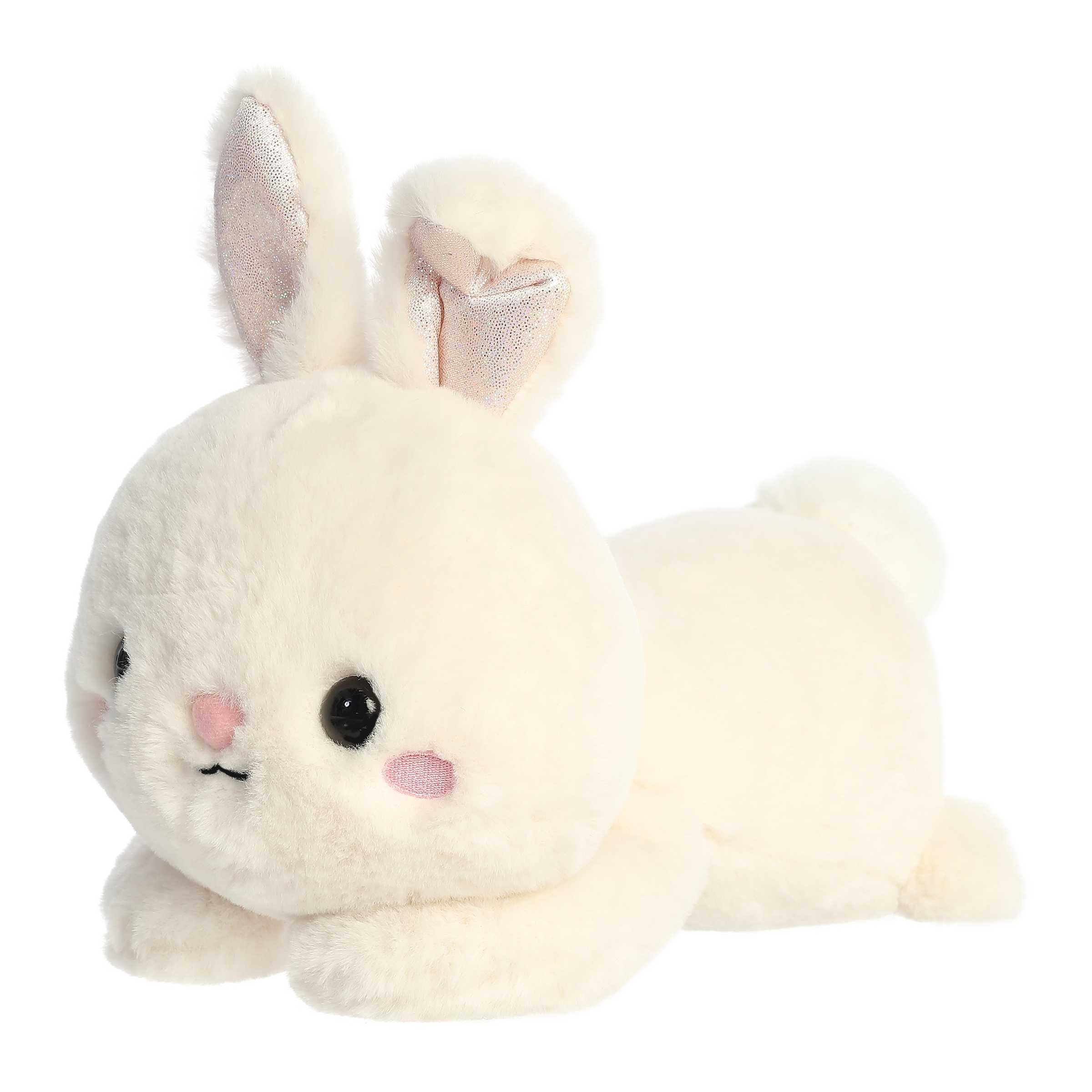 Aurora Playful Too Cute Jasmine Bunny Stuffed Animal - Adorable Characters - Playful Fun - White 12 Inches