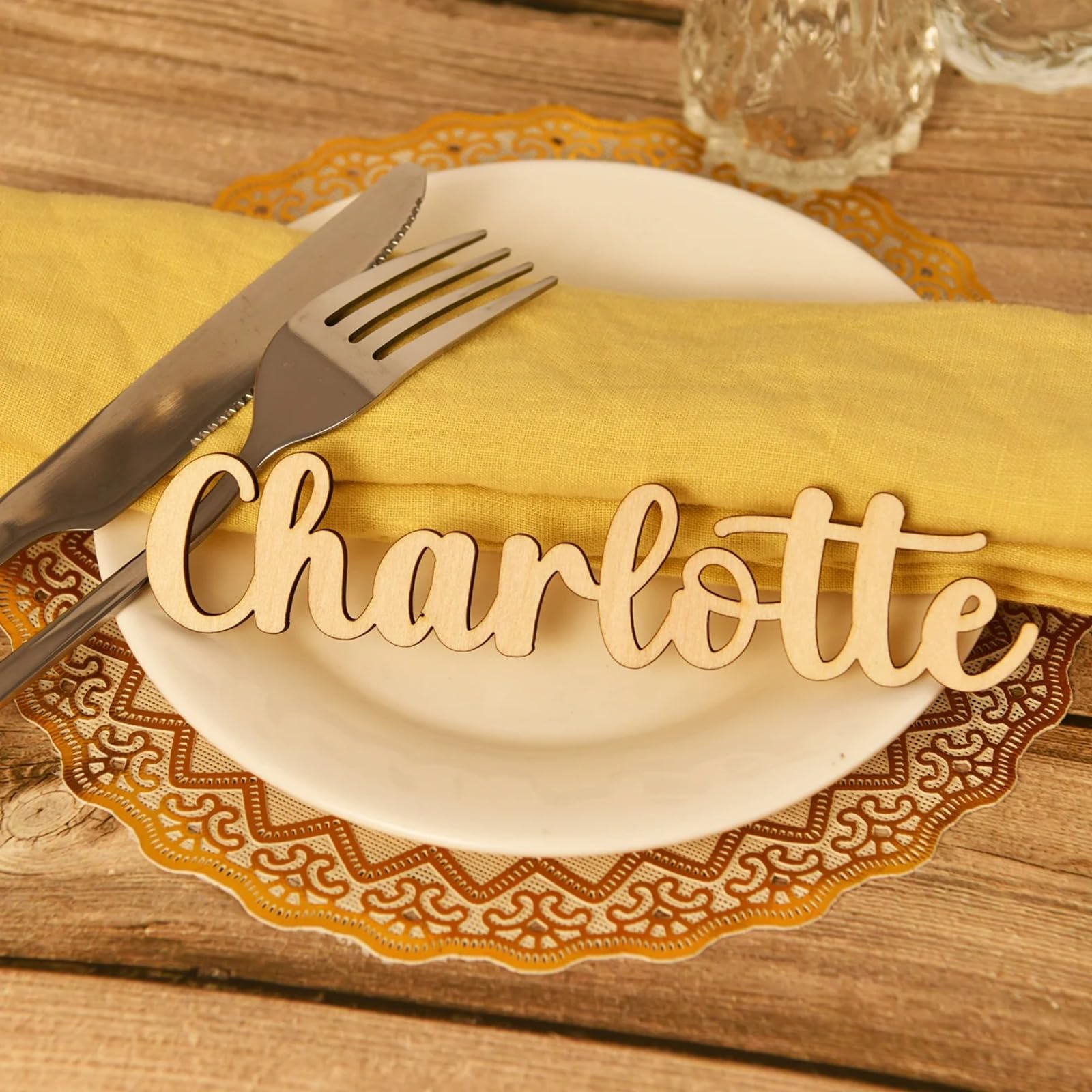 Targhette personalizzate per matrimoni, segnaposto, targhette personalizzate in legno, nome dei luoghi, etichette per nome degli ospiti, festa di compleanno (70 pezzi)