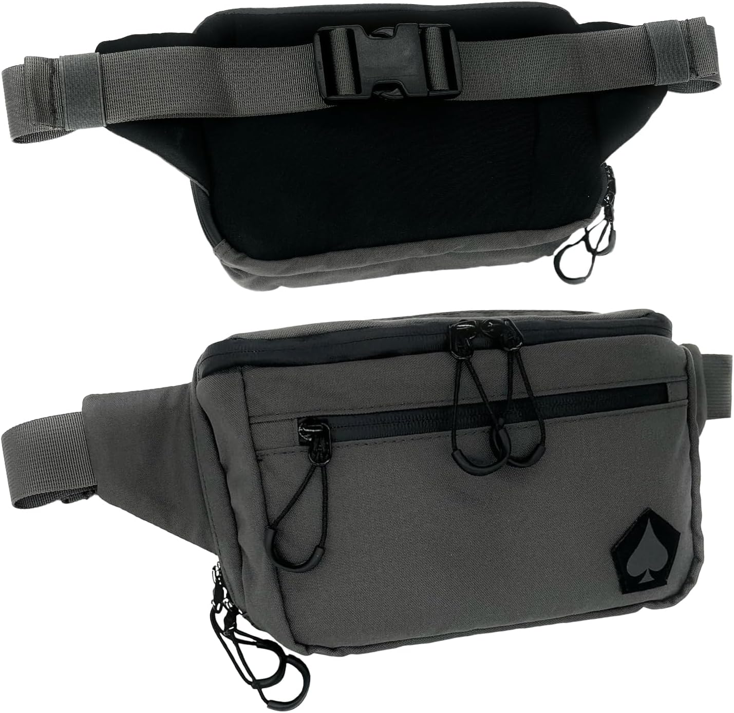 HighSpeedDaddy Tactical Fanny Pack – Waterproof Fanny Belt Bag Pack with Adjustable Waist - 500D Nylon with Quick-Access Pockets - Everyday EDC Pouch for Men & Women - Gunmetal Gray