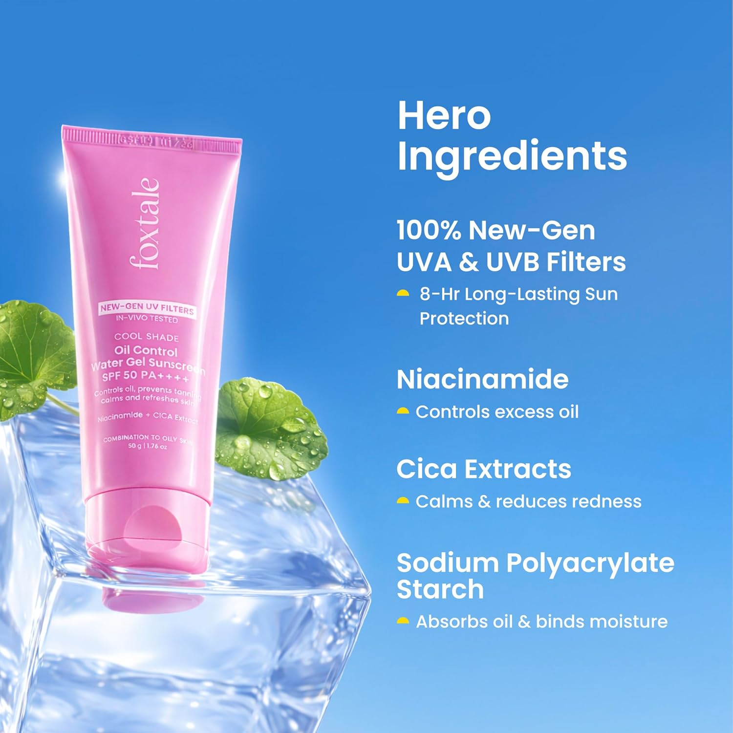 Ice-burst Cooling SPF 50 Matte Gel Sunscreen for Oily skin thumbnail 3