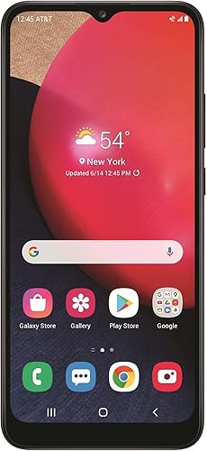 AT&T Samsung Galaxy A02s, 32GB, negro, teléfono inteligente prepago Android 4G de 6.5 pulgadas, operador bloqueado a AT&T