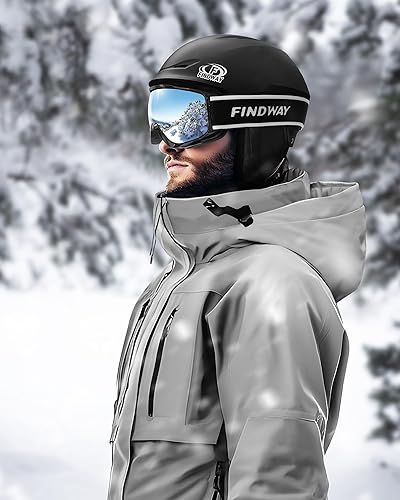 Miniatura 6 de Findway Juego de casco de esquí, casco de snowboard con gafas para adultos a prueba de golpes carcasa de ABS duradera de seguridad y carcasa
