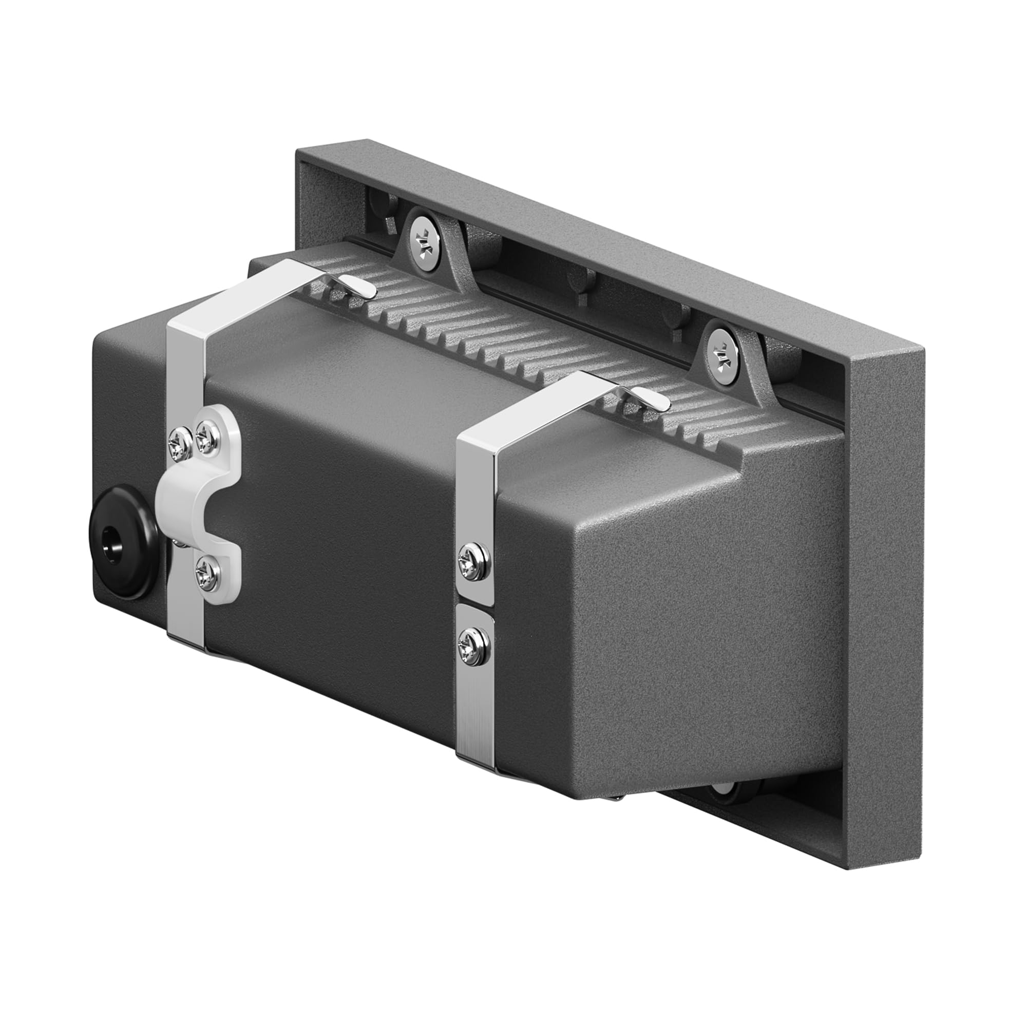 ledscom.de 4x Aplique empotrable LED NOLA, downlight para exteriores, IP54, antracita mate, 140 x 70mm, blanco cálido
