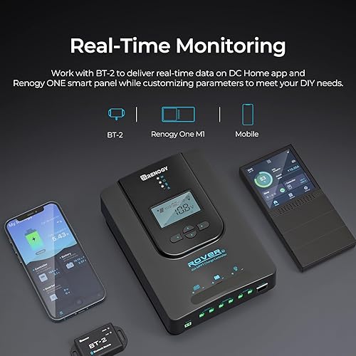 Miniatura 8 de Renogy Rover 30A 12V24V Auto DC entrada MPPT controlador de carga solar parámetro pantalla LCD ajustable regulador de panel solar apto para gel