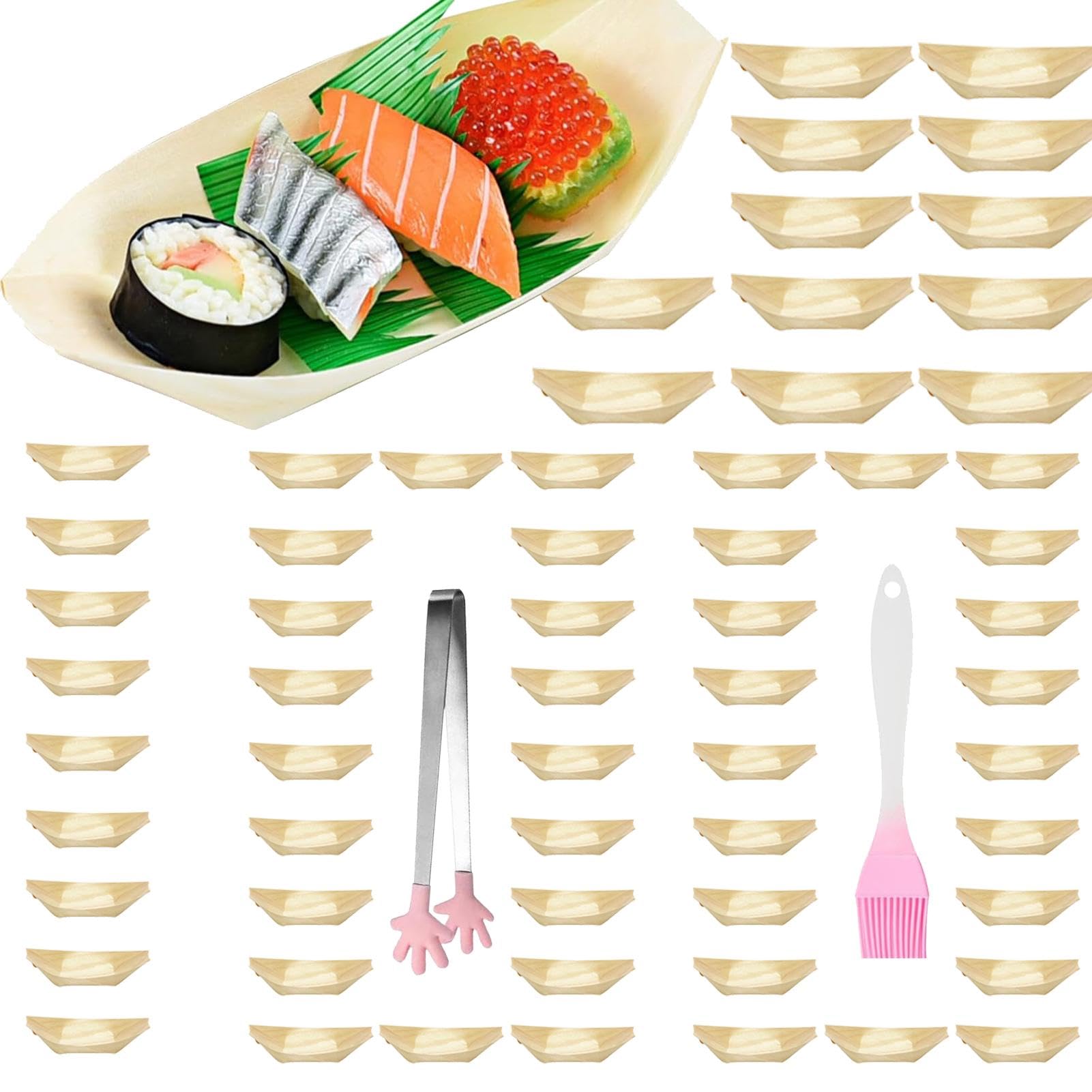 Barchette in legno monouso 6,5 cm finger food - Internova 2000