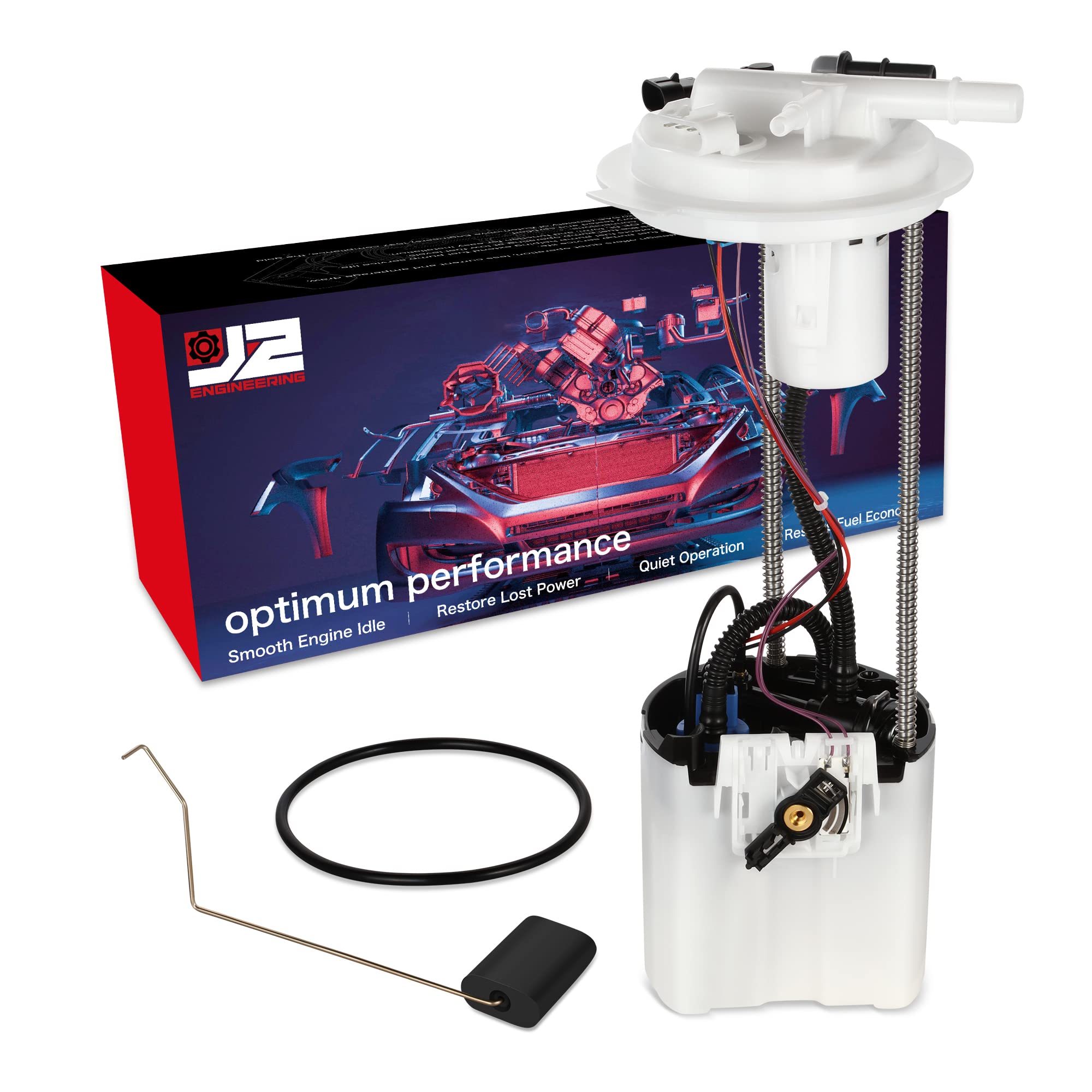 J2 EngineeringJ2-FPM-0091 Electric Fuel Pump Assembly Module Compatible with 07-08 Silverado/Sierra 1500 4.8L 5.3L Standard Cab 78.7" Bed