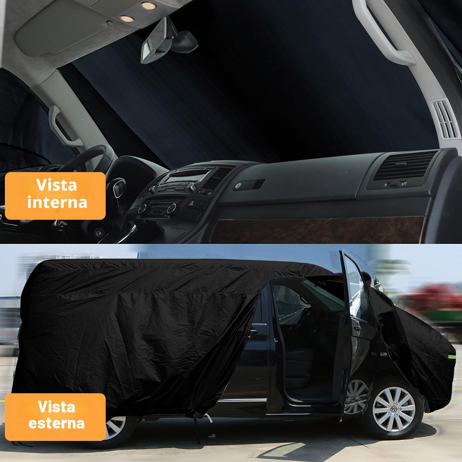Telo Copriauto, Impermeabile Copriauto Sostituzione per Ford Transit Custom L1H1 2012-2022, Tutte Condizioni Atmosferiche Copertura per Auto con Porta con Cerniera e Cinturino Antivento