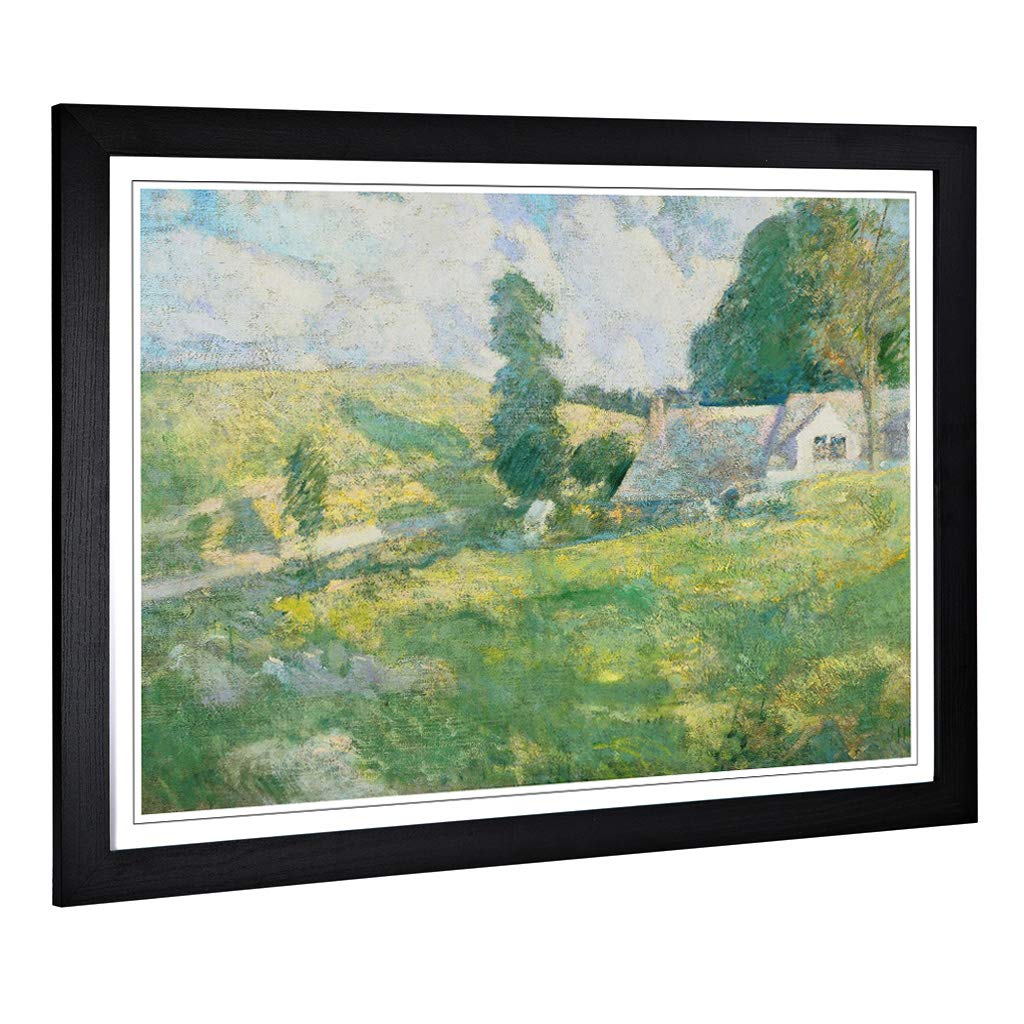 Big Box Art Framed Print of John Henry Twachtman Summer Design | Wall Art Picture | Home Decor for Kitchen, Living, Dining Room, Bedroom, Hallway, Office, Black, A2 / 24.5x18 Inch / 62x45cm