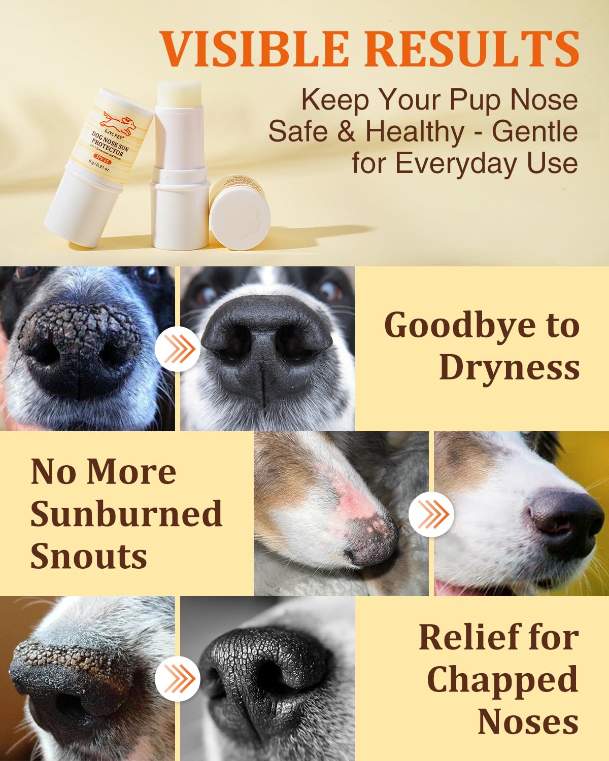 Dog Nose Sun Protector Balm, SPF25 Sunscreen for Dogs Shea Butter & Coconut Oil Formula, Protects & Repairs Dry/Cracked Noses - Image 4