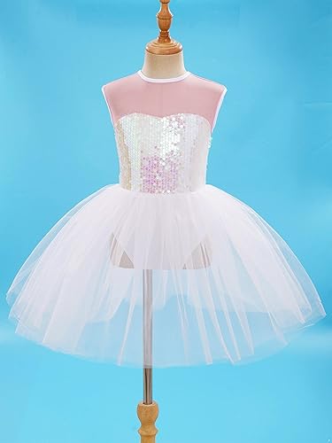 Miniatura 8 de JEATHA Vestido sin mangas con lentejuelas brillantes y dobladillos irregulares espalda en X lyrical latin jazz ballroom dancewear