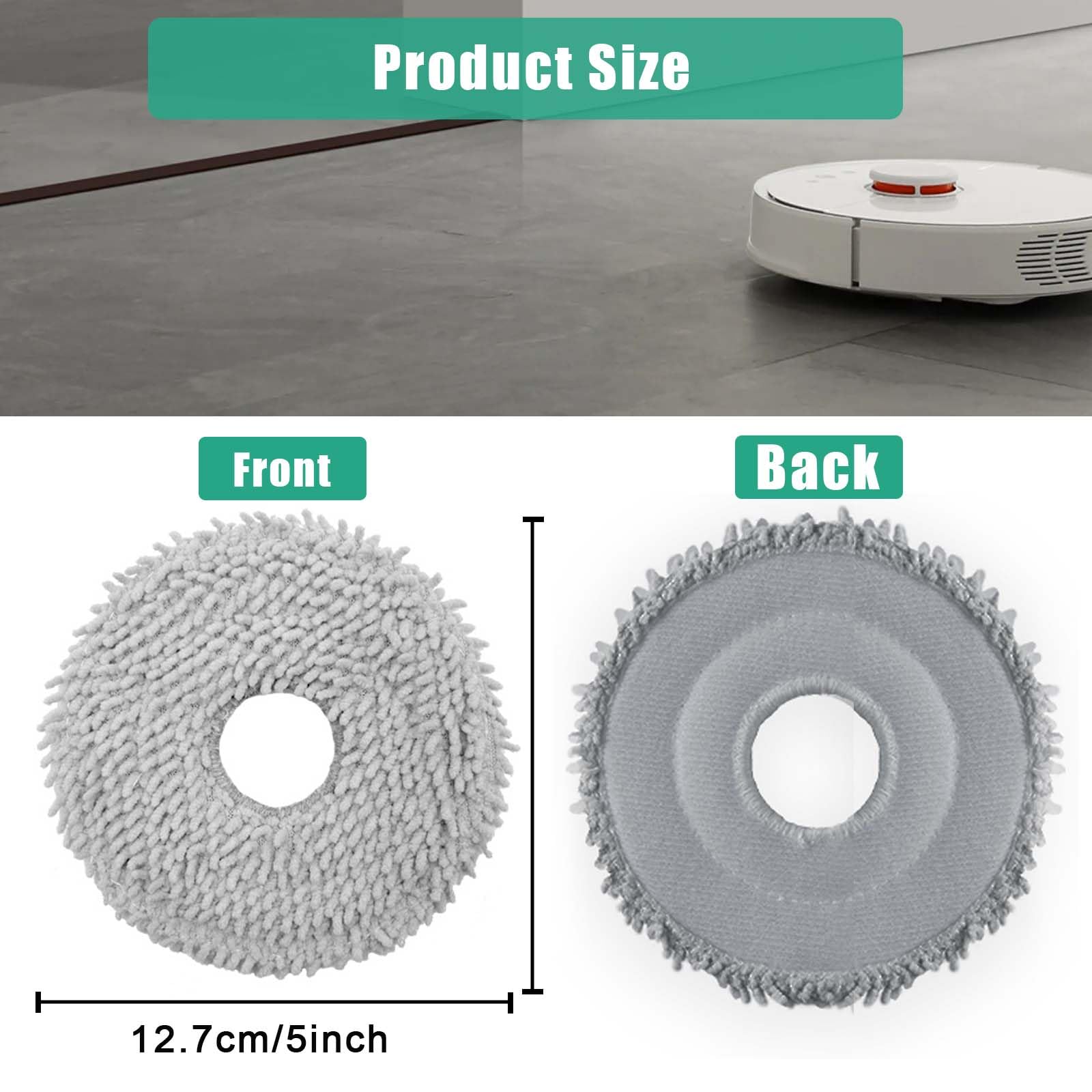6 Lingettes Lavables Pour Roborock Qrevo - Compatible S/Pro/Slim/Master/Plus - Serpillère Robot