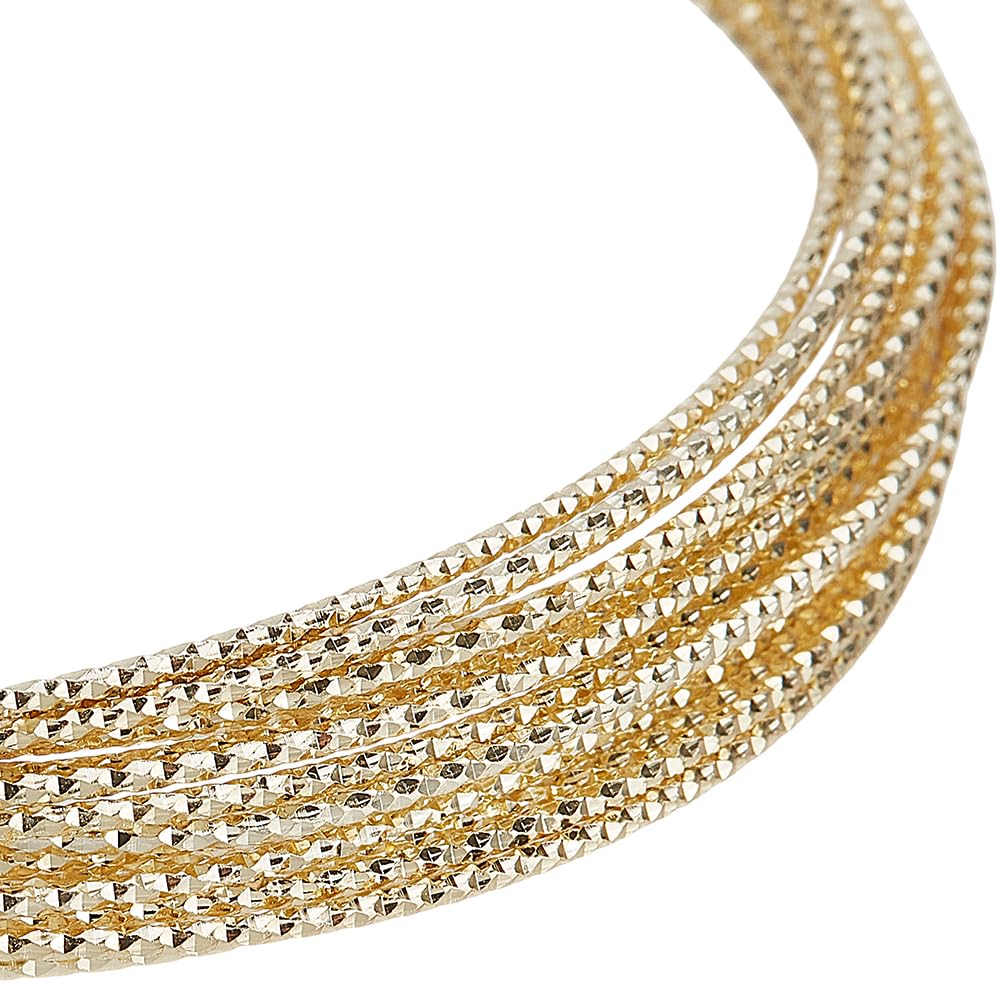DELORIGIN 5m 14K Gold Plated Wire 17 Gauge Round Half Hard Bead Cord Copper Wire Soft Temper Brass Wire for Bracelet Necklace Charm Beading Craft Jewelry Making Findings Wrapping Gardening