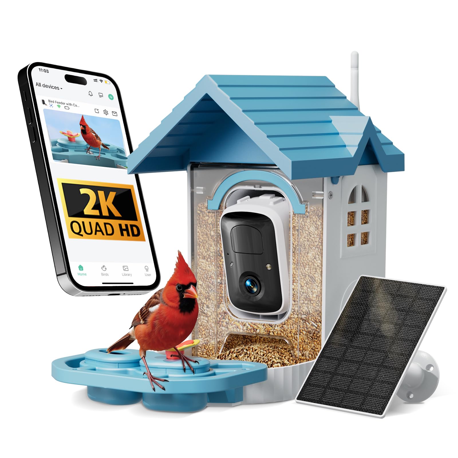 INKCKU Smart Bird Feeder with Camera