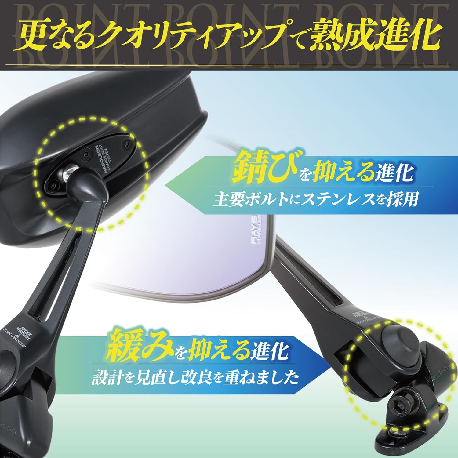 タナックス(TANAX) ナポレオン(NAPOLEON) NC-004 カウリングミラー14