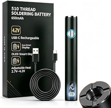 Portable Soldering Iron with LED Display, Built-In 650mAh Rechargeable Battery, for Soldering and Repairing Wires and Circuit Boards