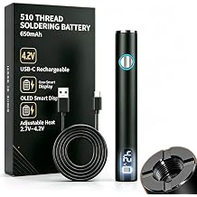 Portable Soldering Iron with LED Display, Built-In 650mAh Rechargeable Battery, for Soldering and Repairing Wires and Circuit Boards